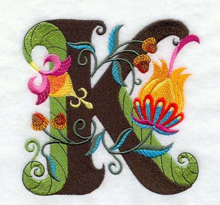 Jacobean Letter K (5 Inch)