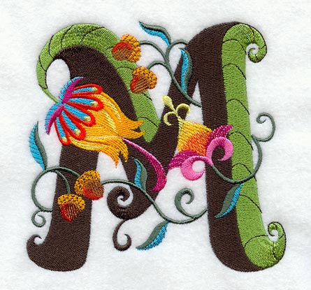 Jacobean Letter M (5 Inch)
