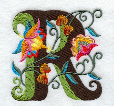 Jacobean Letter R (5 Inch)