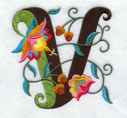 Jacobean Letter V (5 Inch)
