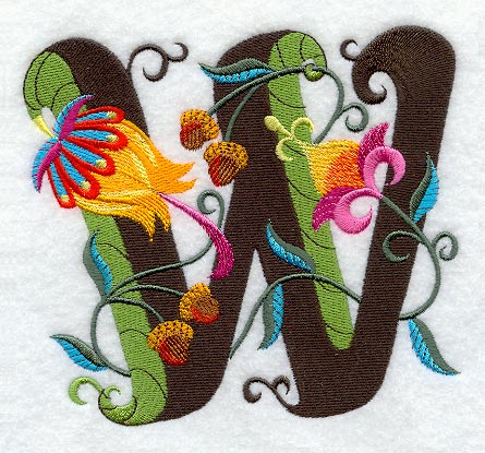 Jacobean Letter W (5 Inch)