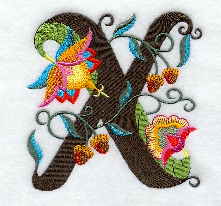 Jacobean Letter X (5 Inch)