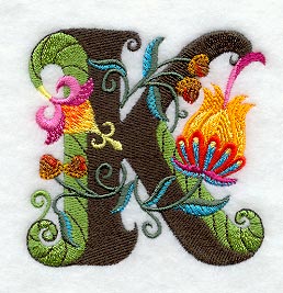 Jacobean Letter K (5 Inch)