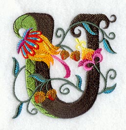 Jacobean Letter U (5 Inch)