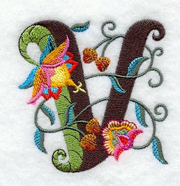 Jacobean Letter V (5 Inch)