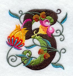 Jacobean Number 5 (5 Inch)