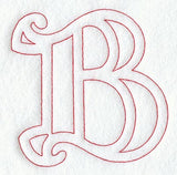 Majestic Letter B (Redwork) - 5 Inch