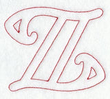 Majestic Letter Z (Redwork) - 5 Inch