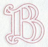 Majestic Letter B (Redwork) - 5 Inch