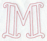 Majestic Letter M (Redwork) - 5 Inch