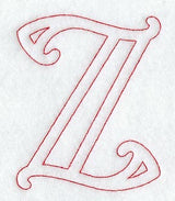 Majestic Letter Z (Redwork) - 5 Inch