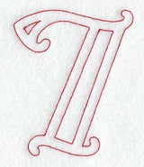 Majestic Number 7 (Redwork) - 5 Inch