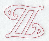 Majestic Letter Z (Redwork) - 5 Inch
