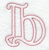 Majestic Letter B (Redwork) - 5 Inch