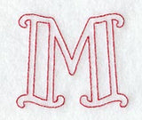 Majestic Letter M (Redwork) - 5 Inch