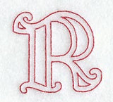 Majestic Letter R (Redwork) - 5 Inch