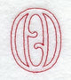 Majestic Number 0 (Redwork) - 5 Inch