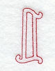 Majestic Letter L (Redwork) - 5 Inch