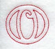 Majestic Letter O (Redwork) - 5 Inch