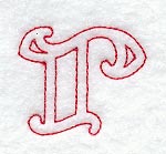 Majestic Letter R (Redwork) - 5 Inch