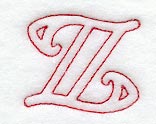 Majestic Letter Z (Redwork) - 5 Inch