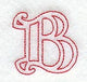 Majestic Letter B (Redwork) - 5 Inch