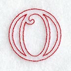 Majestic Letter O (Redwork) - 5 Inch