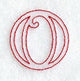 Majestic Letter O (Redwork) - 5 Inch