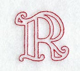 Majestic Letter R (Redwork) - 5 Inch