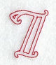 Majestic Number 7 (Redwork) - 5 Inch
