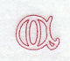 Majestic Letter A (Redwork) - 5 Inch