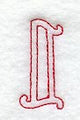 Majestic Letter L (Redwork) - 5 Inch