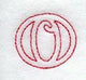Majestic Letter O (Redwork) - 5 Inch