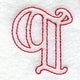 Majestic Letter Q (Redwork) - 5 Inch