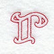 Majestic Letter R (Redwork) - 5 Inch
