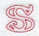 Majestic Letter S (Redwork) - 5 Inch