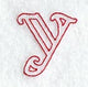 Majestic Letter Y (Redwork) - 5 Inch