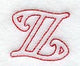 Majestic Letter Z (Redwork) - 5 Inch