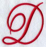 Monogram Script Letter D - 4 Inch