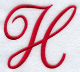 Monogram Script Letter H - 4 Inch