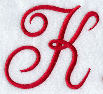 Monogram Script Letter K - 4 Inch