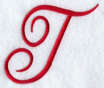 Monogram Script Letter T - 4 Inch