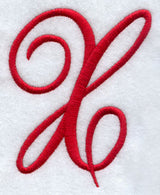 Monogram Script Letter X - 4 Inch