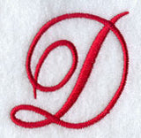 Monogram Script Letter D - 4 Inch