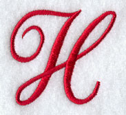 Monogram Script Letter H - 4 Inch