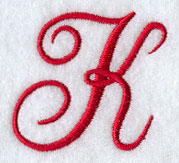 Monogram Script Letter K - 4 Inch