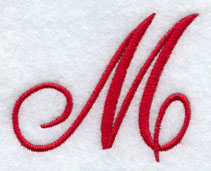 Monogram Script Letter M - 4 Inch