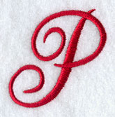 Monogram Script Letter P - 4 Inch