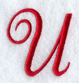Monogram Script Letter U - 4 Inch