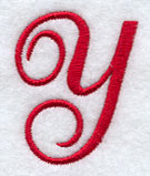 Monogram Script Letter Y - 4 Inch